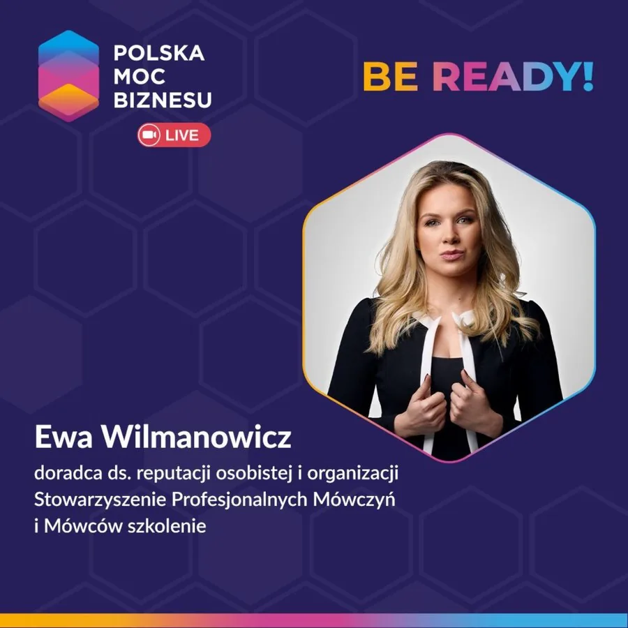 Plakat wydarzenia Polska Moc Biznesu #BeReady z Ewą Wilmanowicz